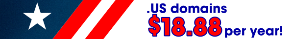 dot-us domains $18.88 per year
